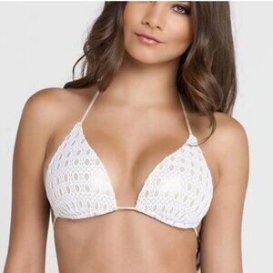 Luli Fama BURBUJAS DE AMOR Molded Cup Push Up Tri Halter Top